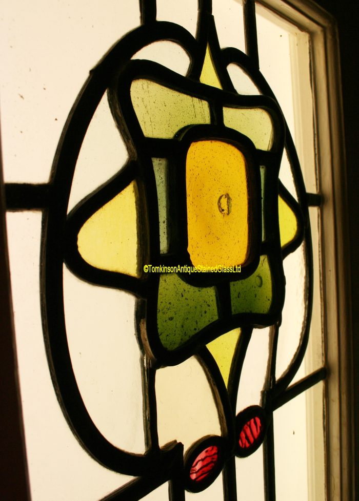 Ref: Ed324 - 2 Edwardian Stained Glass Doors - Pair of French Doors - Image 4
