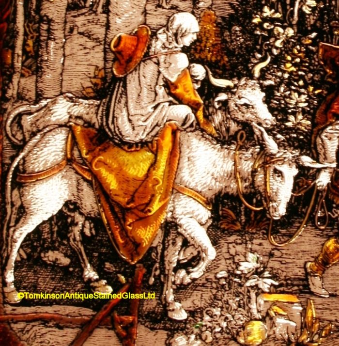Ref: Ron429 - Roundels – Stained Glass Panel - Flight Into Egypt - Image 4