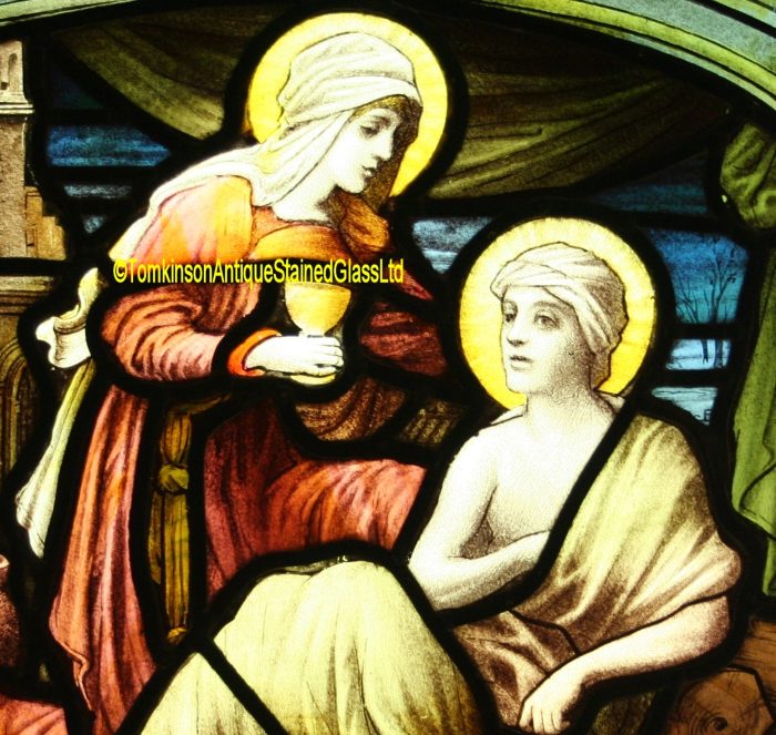 Ref: Ron431 - Roundels – 2 Antique Stained Glass Panels - - Image 3
