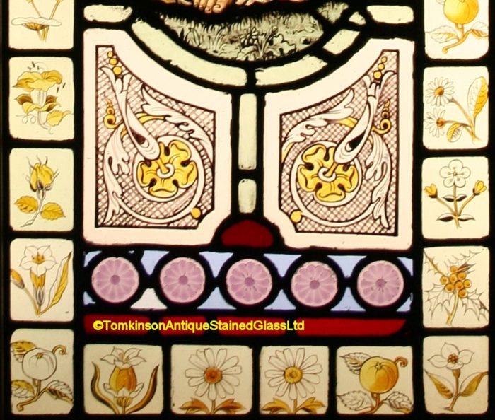Leaded Hand Painted Stained Glass