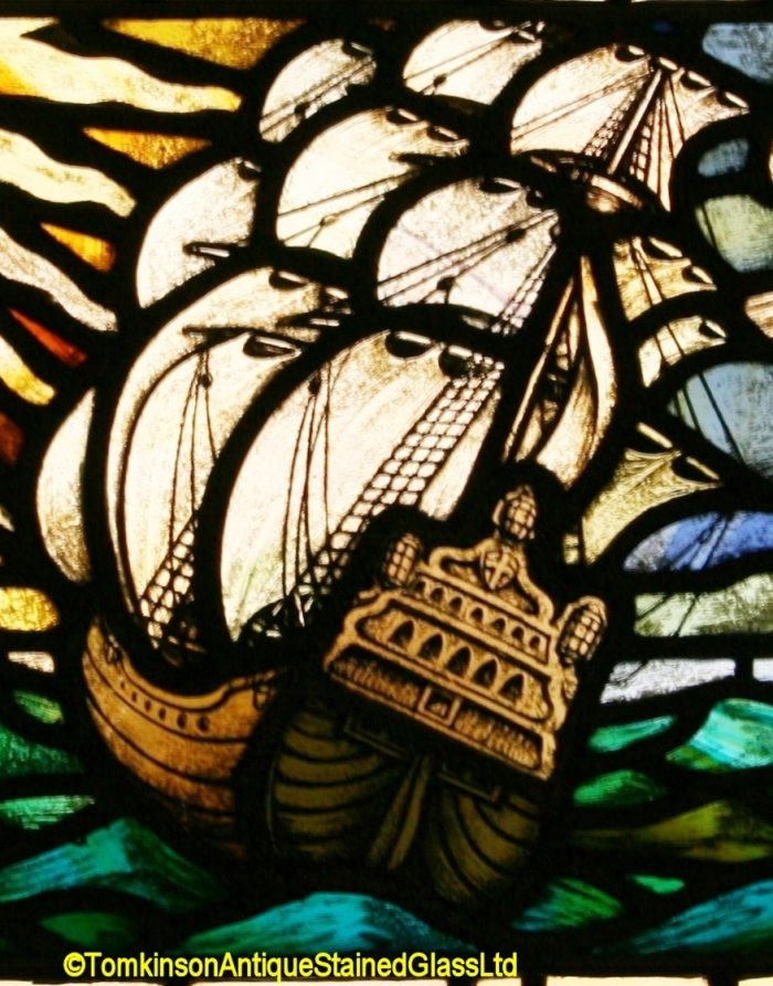 Ref: Vic555 - Victorian Stained Glass Window - Scottish Arts & Crafts - Image 4