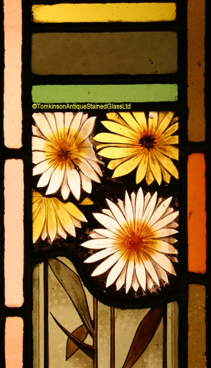 Ref: Vic556 - Victorian Stained Glass Window - Pre-Raphelite Maiden - Image 5
