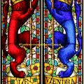 Rampant Lions Stained Glass