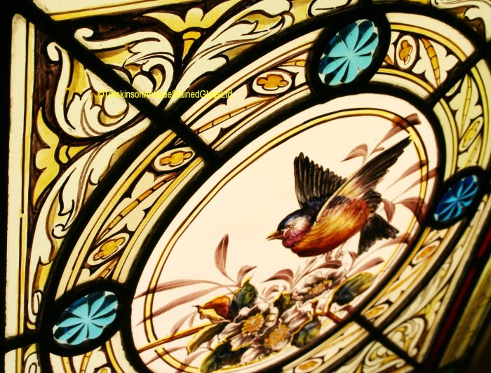 Ref: Vic638 - 2 Victorian Stained Glass Windows - Dicky Birds - Image 10
