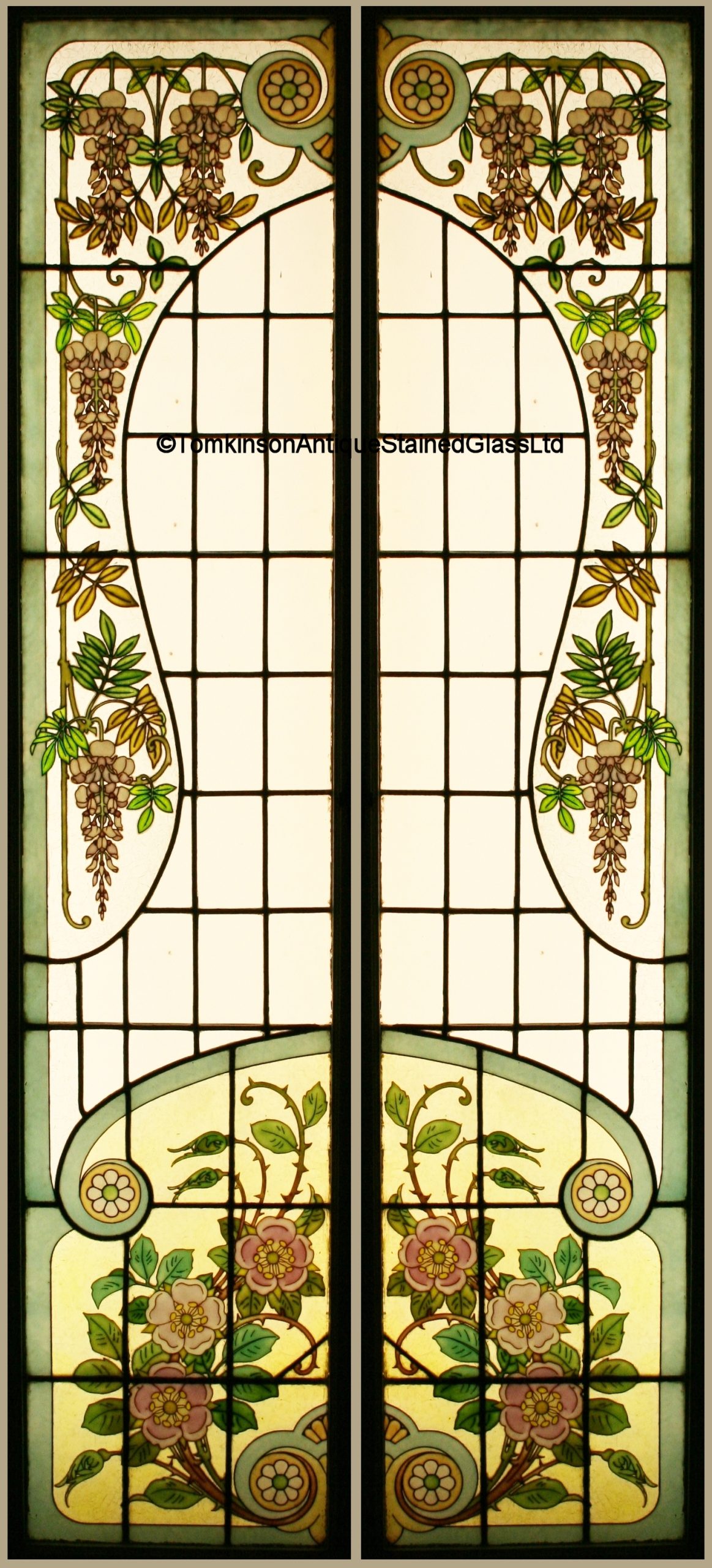 Art Nouveau stained glass