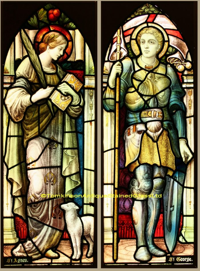 St George St Agnes stained glass windows