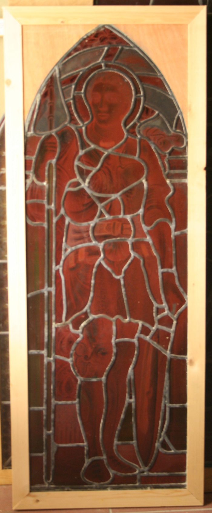 Leaded stained glass window