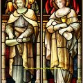 St Luke, St John antique stained glass