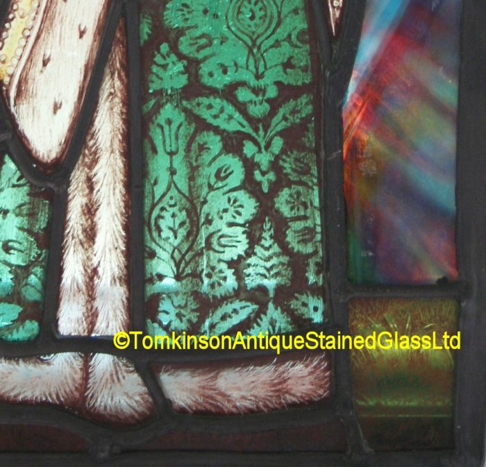 Ref: Ron451 - Roundel – Antique Stained Glass Panel  - Anne of Cleves - Image 4