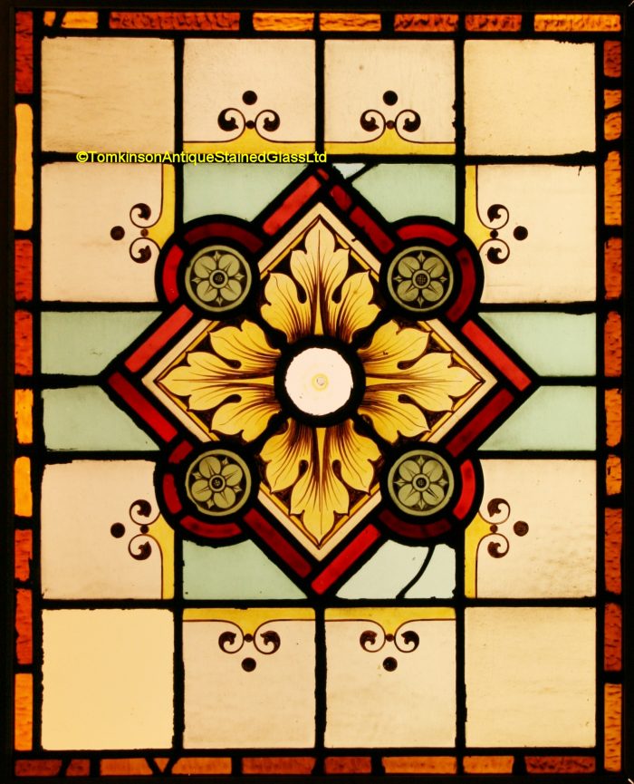 Ref: Ed341 - 2 Antique Stained Glass Windows - Image 3