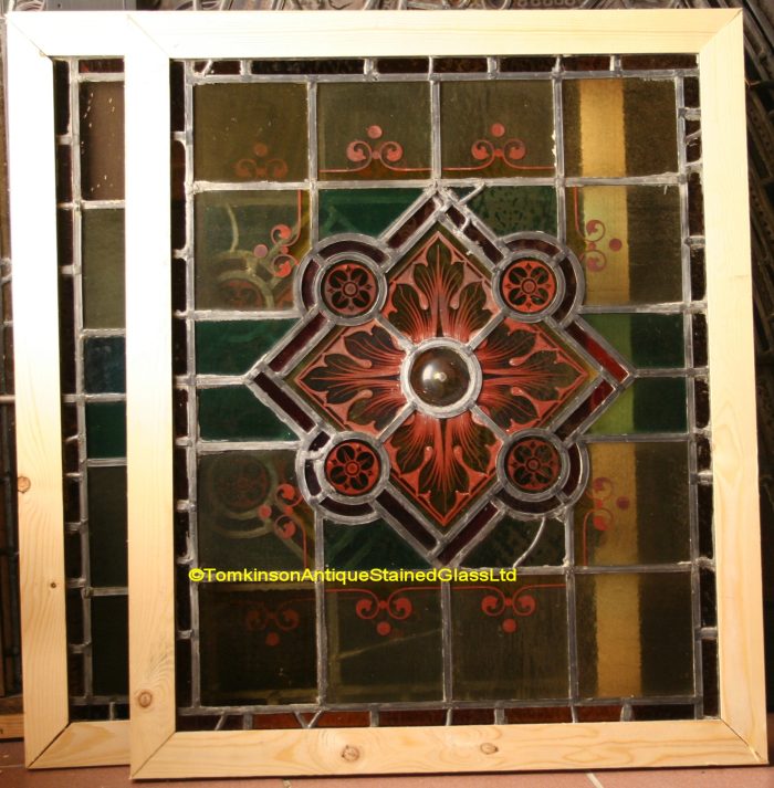 Ref: Ed341 - 2 Antique Stained Glass Windows - Image 5
