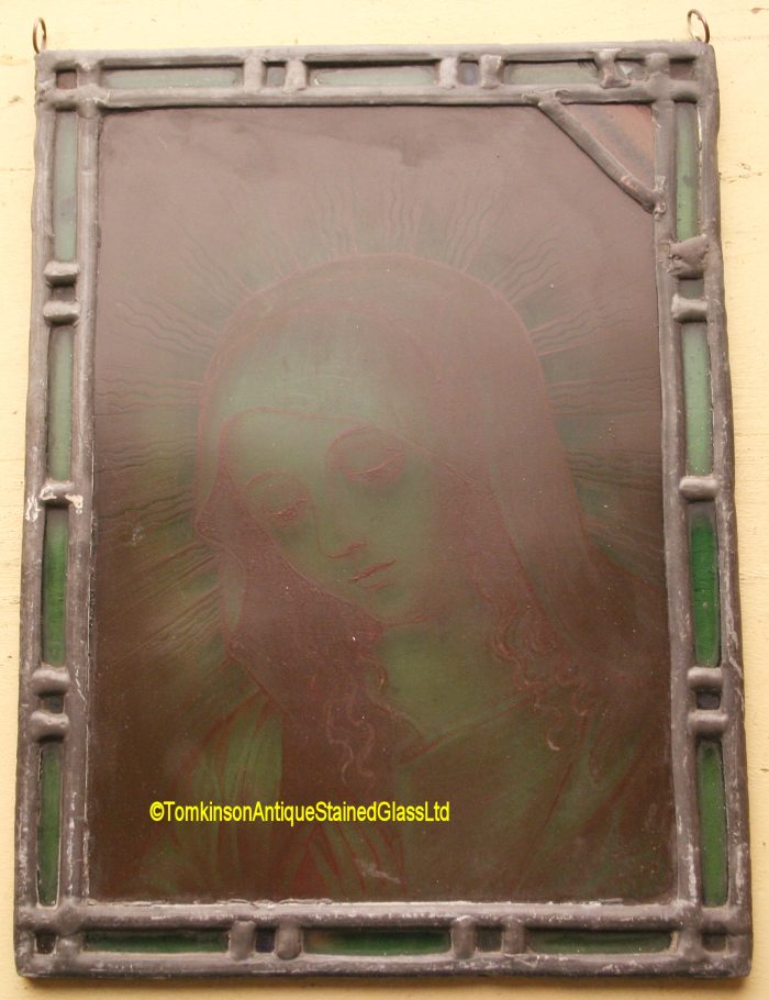 Madonna Stained Glass Panel