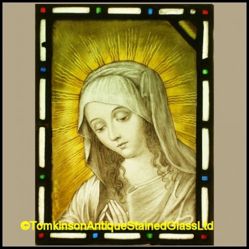 Madonna Stained Glass Panel