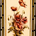Poppies - Victorian Antique Stained Glass Window