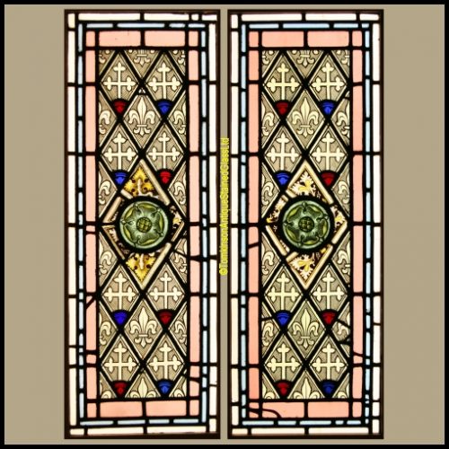 Grisaille stained glass windows