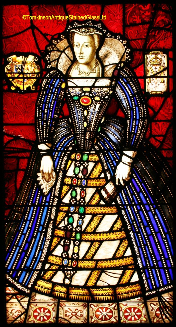 Mary Queen of Scots stained glass by Thomas Willement