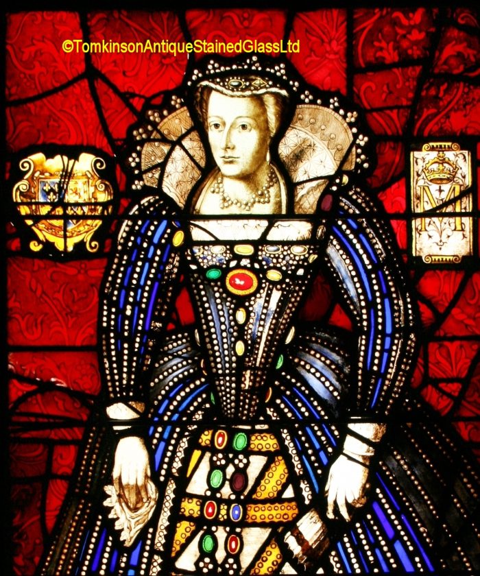 Ref: Vic572 - Victorian Stained Glass Window - Mary Queen of Scots - Image 3