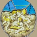 Musical Cherubs Stained Glass Panels