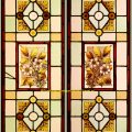 Antique Stained Glass Door Panels
