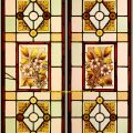 Antique Stained Glass Door Panels