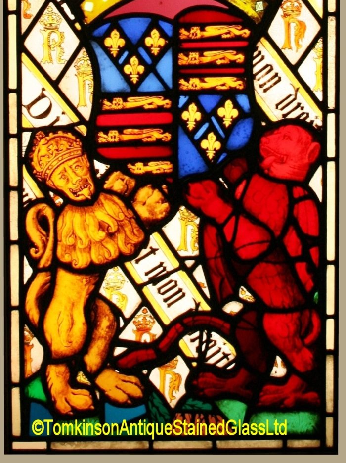Ref: Vic580 - Victorian Stained Glass Window - Armorial ~ Coat of Arms ~ Heraldic - Image 5