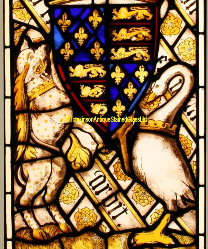 Ref: Vic579 - Victorian Stained Glass Window - Armorial ~ Coat of Arms ~ Heraldic - Image 5
