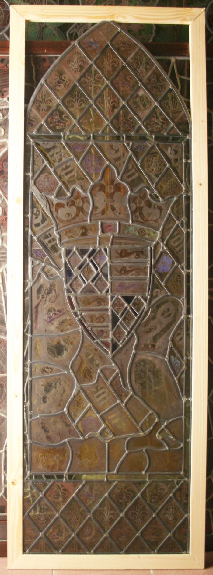 Ref: Vic579 - Victorian Stained Glass Window - Armorial ~ Coat of Arms ~ Heraldic - Image 6