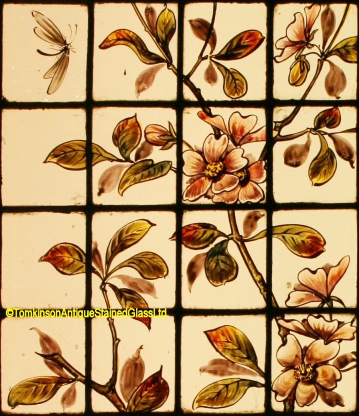 Ref: Vic594 - Victorian Stained Glass Window  - Urn of Flowers - Image 4