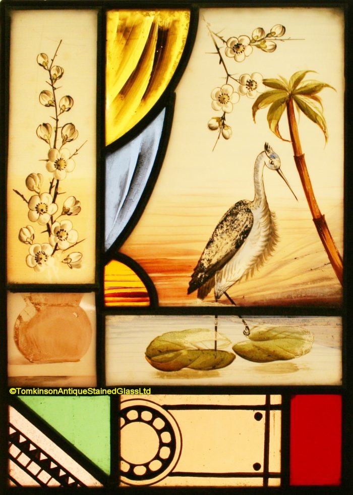 Ref: Ron489 - Roundel – 4 Antique Stained Glass Panels - - Image 2