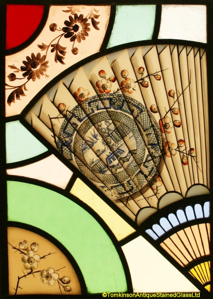 Ref: Ron489 - Roundel – 4 Antique Stained Glass Panels - - Image 3