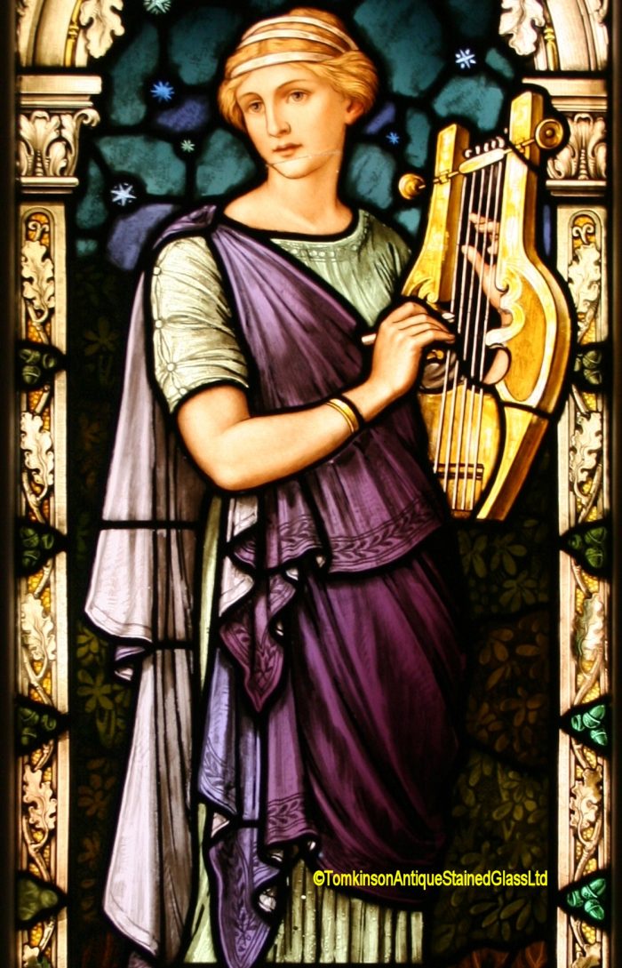 Pre-Raphaelite Stained Glass Window
