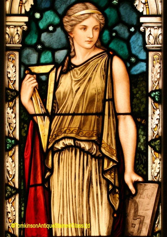 Pre-Raphaelite Stained Glass Window