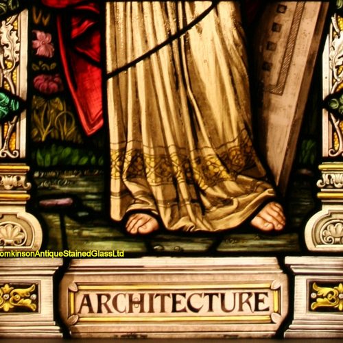 Ref Vic596 Victorian Stained Glass Window Music & Architecture