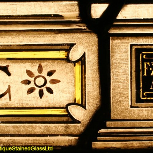 Ref Vic596 Victorian Stained Glass Window Music & Architecture