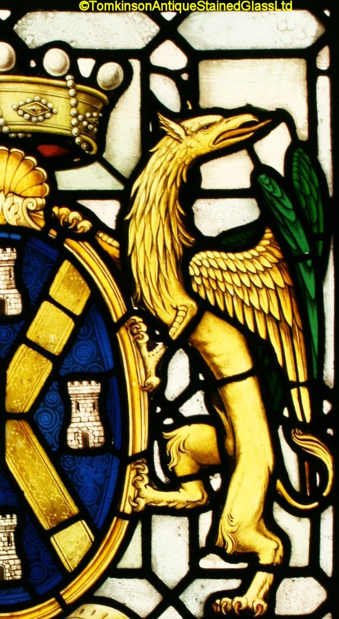 Heraldic Cost of Arms Stained Glass Window
