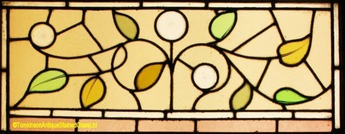 Ref: Ed357 - Antique Stained Glass Windows - Heron Pond Scene - Image 4