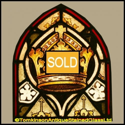 Antique Stained Glass Panel