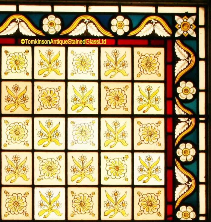 Ref: Vic610 - Victorian Stained Glass Window  -  Birds Nest - Image 3