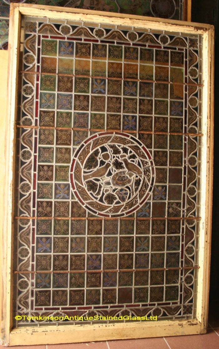 Ref: Vic610 - Victorian Stained Glass Window  -  Birds Nest - Image 5