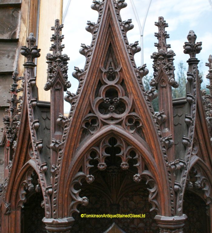Carved Gothic Overmantel