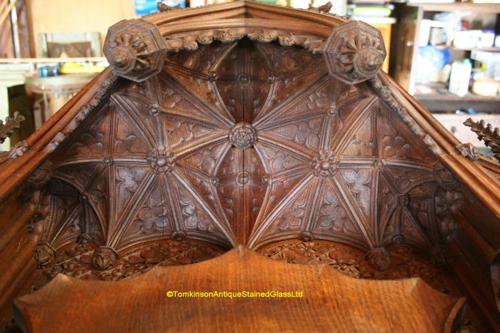 Carved Gothic Overmantel