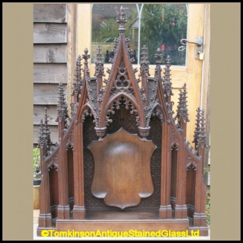 Carved Gothic Overmantel