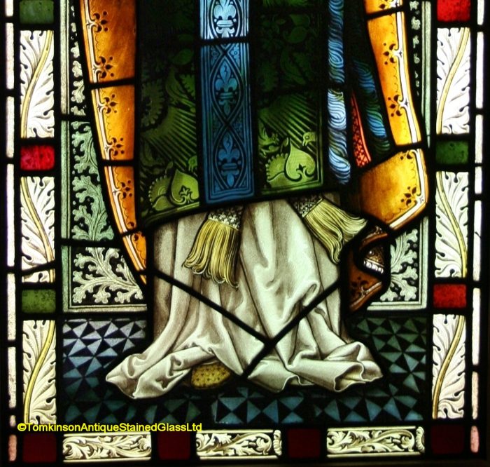 Ref: Rel366 - Antique Religious Church Stained Glass Window - Seraphim Angel - Image 5