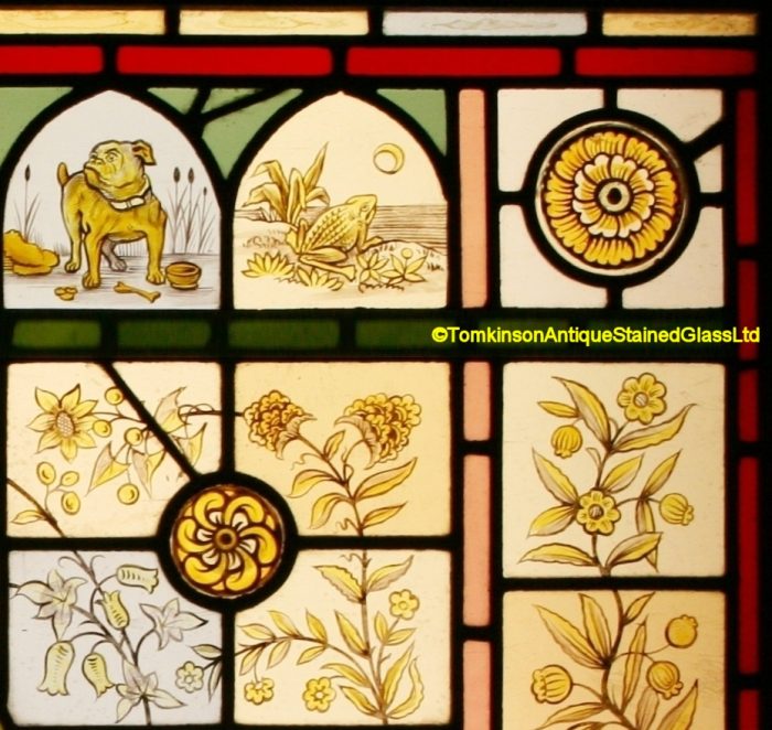 Ref: Vic611 - Victorian Stained Glass Window  -  Arts & Crafts Pre-Raphaelite Maiden - Image 5