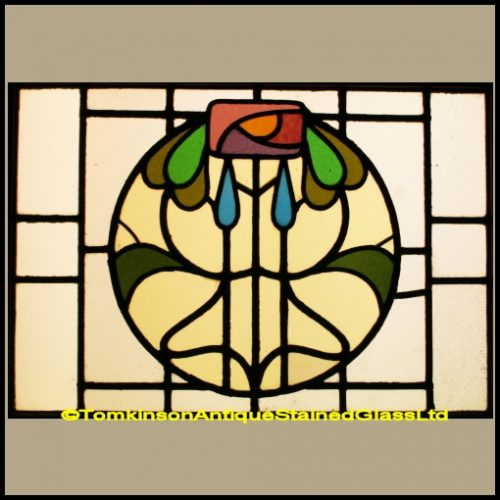 Art Nouveau Stained Glass Window