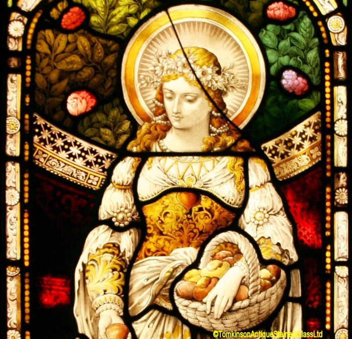 Antique Stained Glass Window by Heaton, Butler & Bayne