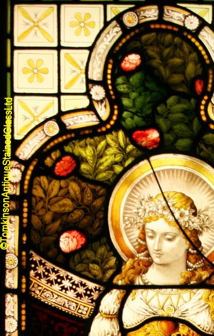 Antique Stained Glass Window by Heaton, Butler & Bayne