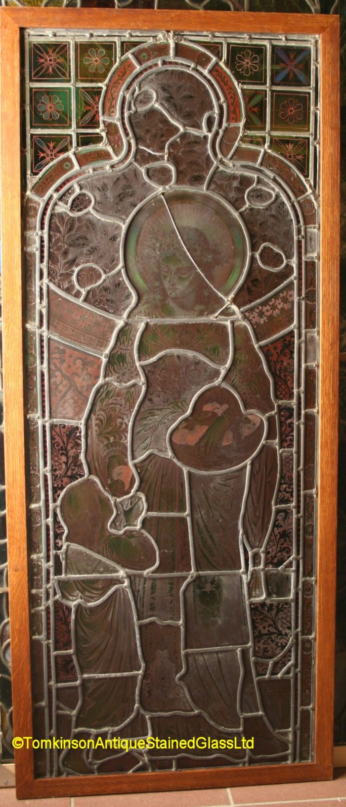 Ref: Rel368 - Antique Stained Glass Window - St Elizabeth - Image 6