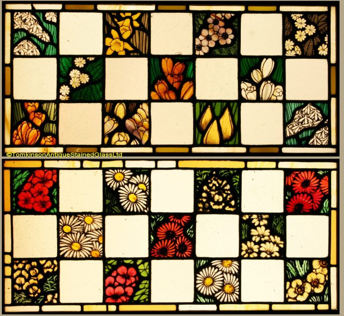 Ref: Ed363 - Four Stained Glass Windows - Flowers of the Seasons - Image 3