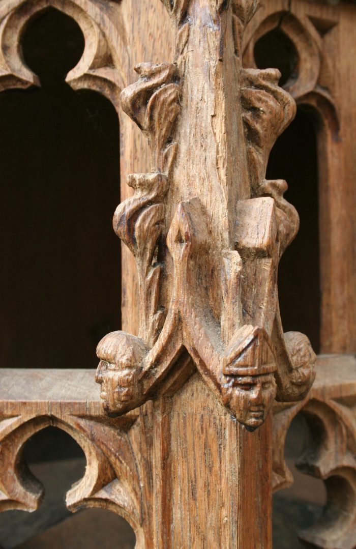 Carved Gothic Oak Alter